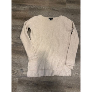 Women's Saks Fifth Avenue Beige Oatmeal Cashmere Sweater S/P